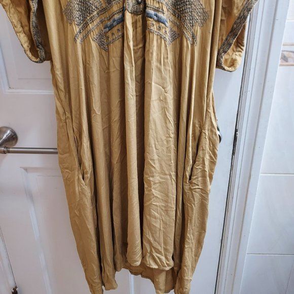 Johnny Was Dresses Johnny Was Embroidered Boho Mustard Yellow Tunic